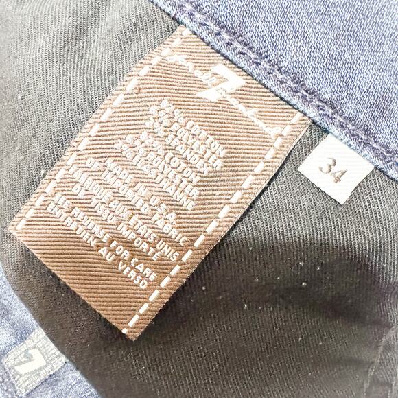 7 For All Mankind Men's Austyn Dark Wash Denim Jeans Zip Fly Size 34 - Picture 7 of 8